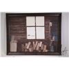 Image 2 : Allen Sapp, framed acrylic on canvas painting, titled on verso " Inside My House Looking Out", 24" X