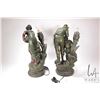Image 4 : Pair of antique spelter style, resin lamps, each approximately 17" in height