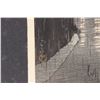 Image 4 : Kawase Hasui, vintage Japanese woodblock print, titled "Rain in Maekawa, Soshu", overall dimensions 