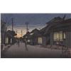 Image 2 : Koitsu Ishiwata, vintage Japanese woodblock print, titled "Twilight AT Choshi, Chiba Prefecture" ove