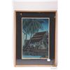 Image 2 : Elizabeth Keith, vintage Japanese woodblock print, titled "Old House, Malacca", overall dimensions i