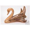 Image 2 : Noble E. Needham "Tundra Swan" drift wood carved swan, signed by artist under base, 10" in length