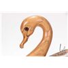 Image 3 : Noble E. Needham "Tundra Swan" drift wood carved swan, signed by artist under base, 10" in length