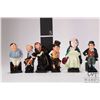 Image 2 : Six Royal Doulton small figurines including Sairy Gamp, Fat Boy, Bill Sykes, Fagin, Tiny Tim and Sam