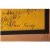 Image 3 : Allen Sapp, birch wood framed acrylic on canvas painting, Wild horse, 24" X 18"