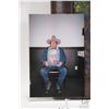 Image 3 : Allen Sapp, framed acrylic on canvas painting, Nokum tanning a hide, 12" X 16", note: includes a pho