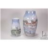 Image 1 : Two hand painted Royal Copenhagen vases including 9 1/2" no. 550-5243 and 7" no.525-5210