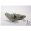Image 1 : Inuit green soapstone carving of a walrus, note: missing one tusk, 9" in length