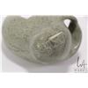 Image 3 : Inuit green soapstone carving of a walrus, note: missing one tusk, 9" in length