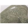 Image 7 : Inuit green soapstone carving of a seal, signed in syllabics and dated 1992, 7" in length