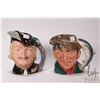 Image 1 : Two Royal Doulton character jugs including "The Poacher" D6429 and "Robin Hood" D6527