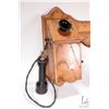 Image 3 : Vintage unmarked wall phone with offset writing surface, possibly Danish