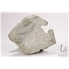 Image 6 : Inuit hand carved green serpentine soapstone kneeling figure, no artist signature seen, 8" in height