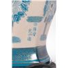 Image 5 : Ginger jar style blue and white porcelain lamp with gold accents, 26" in height