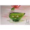 Image 2 : Four pieces of MCM art glass including two swans with applied colourless necks, an amber glass and a