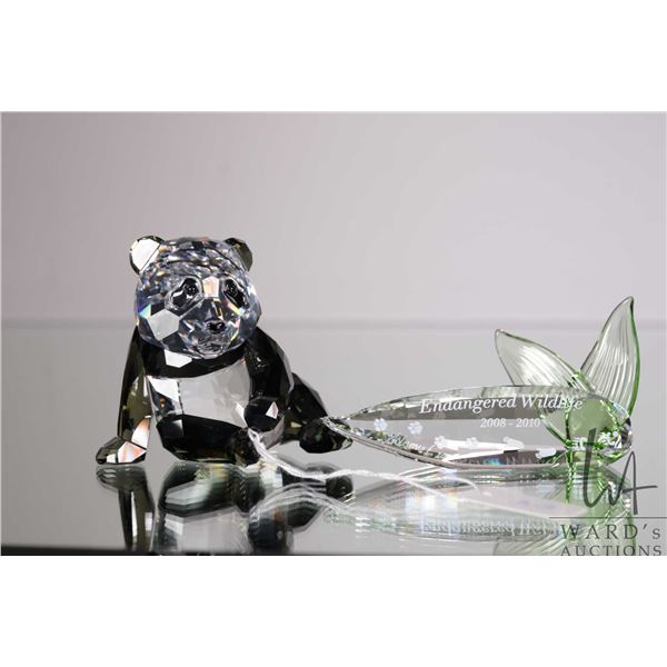 Swarovski crystal "Endangered Wildlife Panda" 905543, 2 1/4" in height plus a "Endangered Wildlife" 