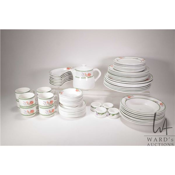 Selection of Dudson Fine China "Lugano" Stoke-On-Trent England dinner ware including eight each of 1