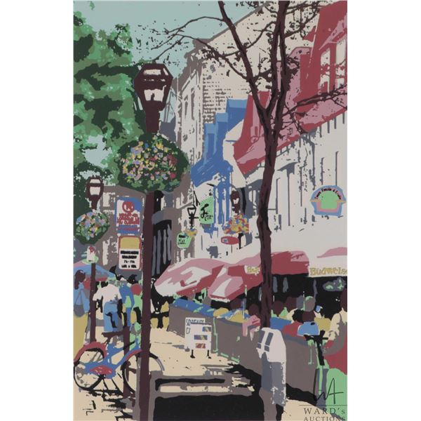 A. Aron, gilt framed limited edition lithograph titled " a Rendez Vous", pencil signed by artist, 12
