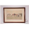 Image 2 : Juhlke, framed coloured pencil drawing of a cottage or farm house, overall dimensions including fram