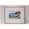 Image 2 : Diana Dabinett, framed original watercolour painting of a coastal scene, 7" X 10"