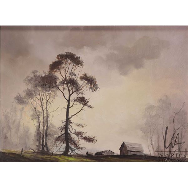 Fredrick Priddat, framed oil on massonite painting, labeled on verso "Canadian Scene" 11 1/4" X 15 1