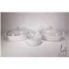 Image 1 : Three Corning Ware lidded casseroles including two French White 4 ltr. and a 1.6 ltr.