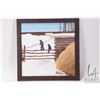 Image 2 : Allen Sapp, framed acrylic on canvas painting, titled on verso "Me, Simon & Stella Playing on Haysta