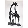 Image 1 : Hand carved African soapstone pair of elephants statue, no artists signature seen, 15" in height