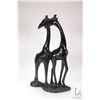 Image 3 : Hand carved African soapstone pair of elephants statue, no artists signature seen, 15" in height
