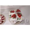 Image 3 : Royal Albert "Poinsettia" teapot and four matching cups and saucers plus four cups and saucers inclu