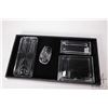 Image 3 : Three Waterford crystal desk pieces including Marquis desk set for business cards and adhesive notes
