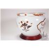 Image 3 : Franklin Porcelain Japanese Okura "Jardinere of the White Dragon" by Peter Barrett, with 24kt gold d