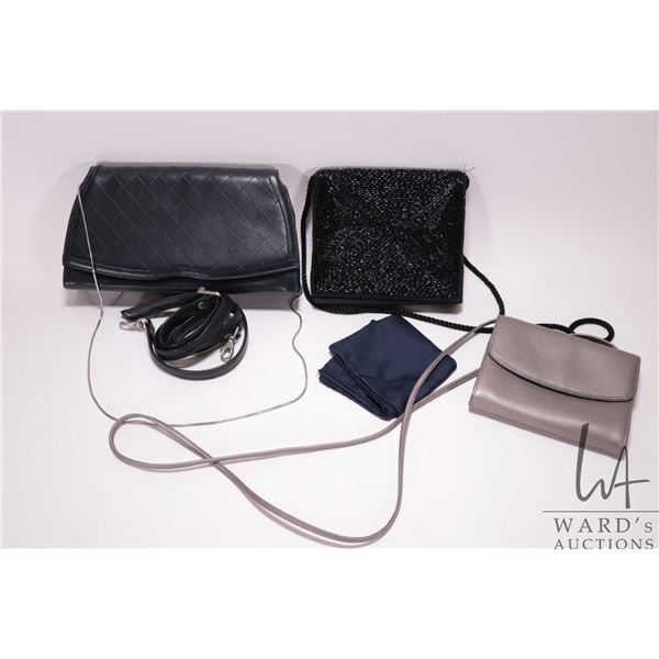 Three ladies purses including Vitulli Moda Italian leather bag with leather strap and metal strap, H