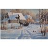 Image 1 : Isabel Levesque, canvas reproduction print titled " Home From Town", pencil signed by artist, 209/ 5