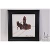 Image 2 : Allen Sapp, framed acrylic on canvas painting hauling a load of wood, 10" X 10"
