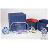 Image 1 : Five Swarovski Crystal plaques/ paperweights including signed Swarovski silver crystal plaque, 2007 