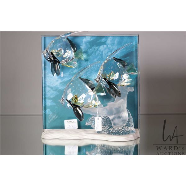 Swarovski Crystal Centennial Swan 187407 plus plinth