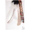 Image 2 : Frank Siscao, Niagra Glen, hand carved Haida wooden staff with decorative fur and feathers, 22" in l