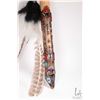 Image 3 : Frank Siscao, Niagra Glen, hand carved Haida wooden staff with decorative fur and feathers, 22" in l