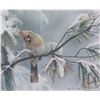 Image 1 : Robert Bateman, framed limited edition print titled "Female Cardinal", pencil signed by artist, 1084