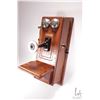Image 2 : Northern Electric oak cased wall mount phone, no battery