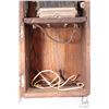 Image 8 : Northern Electric oak cased wall mount phone, no battery