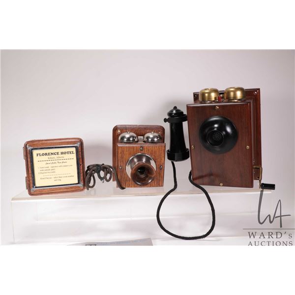 2 Vintage wood cased wall clocks by Western Electric