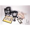 Image 1 : 3 Vintage rotary phones including 2 desk type and a wall mount plus a picture of vintages phones and