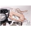Image 3 : 3 Vintage rotary phones including 2 desk type and a wall mount plus a picture of vintages phones and