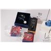 Image 3 : Nine Swarovski collectibles including keychains, two blue hearts, SCS swan and a unopened one year g