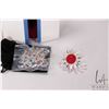 Image 4 : Three Swarovski Crystal SCS gifts including daisy head with bag of small daisies, red heart and swan