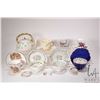 Image 1 : Tray lot of collectibles including green mark Belleek shamrock teapot and cups and saucer plus Royal