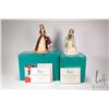 Image 1 : Two Walt Disney porcelain figurines including 2003, 1 st release Holiday Princess Belle no. 1228652 