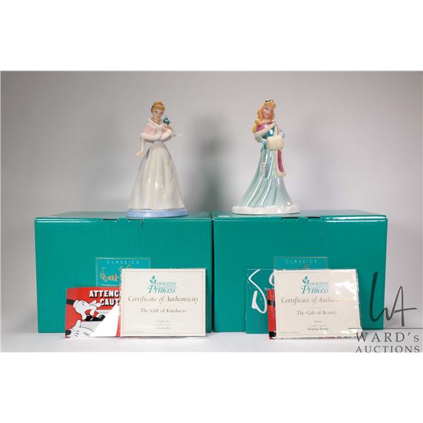 Two Walt Disney porcelain figurines including 4th release The Gift of Kindness Cinderella no. 400452
